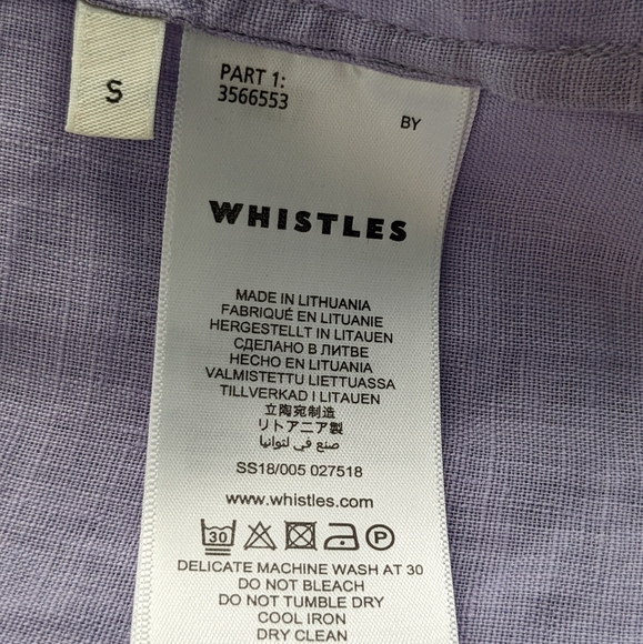 Whistles • Linen Tie Front Bardot Dress - Picture 7 of 8